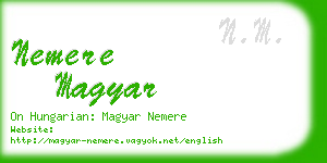 nemere magyar business card